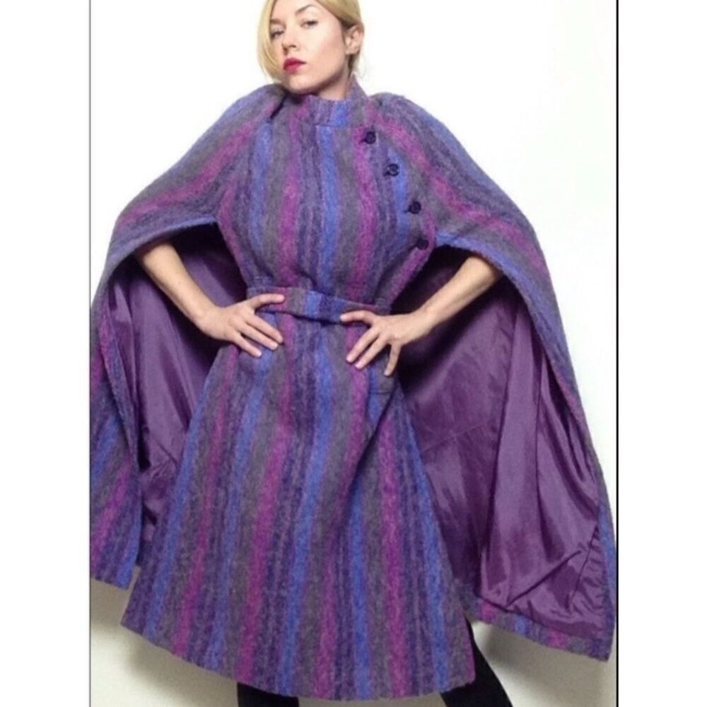 🛍️Jimmy Hourihan 1970s Irish Wool & Made in Ireland Cape/Coat RARE FIND Stunning